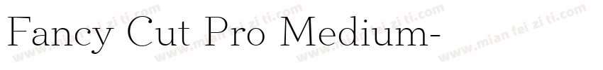 Fancy Cut Pro Medium字体转换